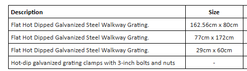 Flat Hot Dipped Galvanized Steel Walkway Grating Flat Hot Dipped Galvanized Steel Walkway Grating